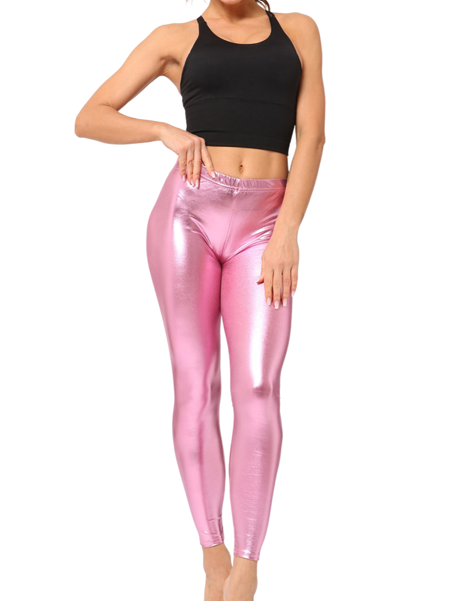 wsevypo Womens Faux Patent Leather 