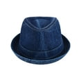 thumbnail image 3 of Epoch Hats Company  Washed Denim Cotton Fedora Hat (Men's), 3 of 5