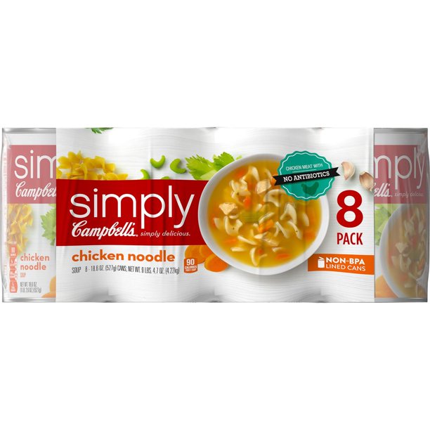 Product of Campbell's Simply Chicken Noodle Soup, 8 pk./18.8 oz