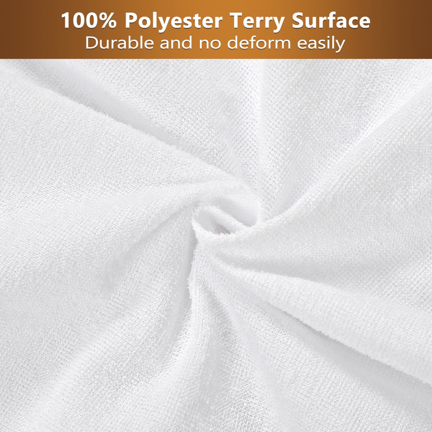 PiccoCasa 14" Deep Pocket Fitted Sheet Polyester Bottom Sheet, Twin XL
