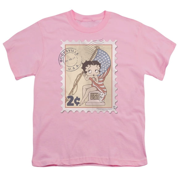 Betty Boop - Vintage Stamp - Youth Short Sleeve Shirt - Small