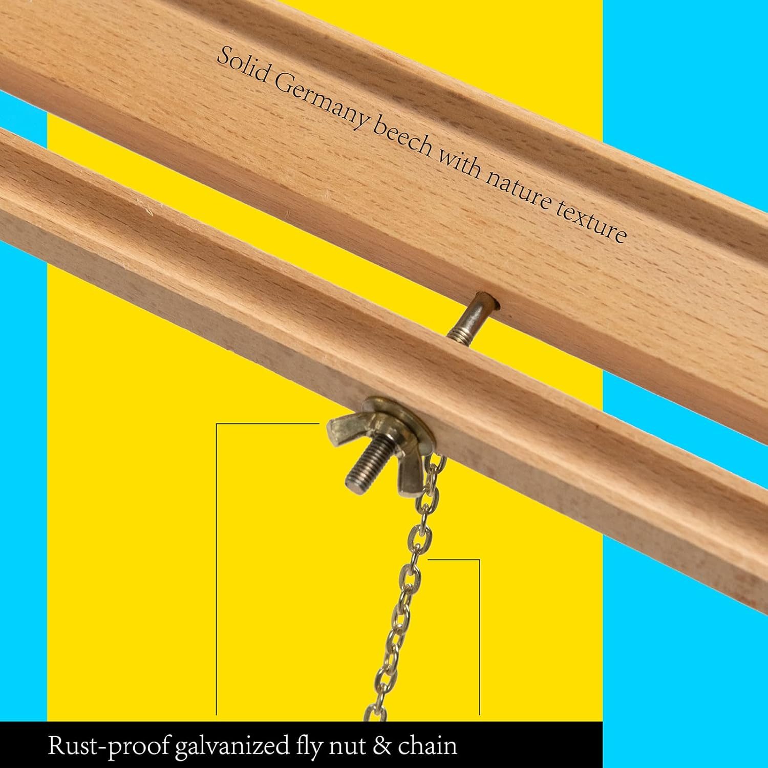 Wooden Tripod Display Easel - Standing Stand for Wedding Welcome Signs & Poster Boards