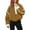 1# Coffee, variant on Womens Fleece Zip Up Jacket Fuzzy Sherpa Jacket Casual Teddy Coats Winter Outerwear with Pockets White S
