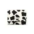 thumbnail image 2 of Cartoon Cow Print Short Wallet, Trifold Coin Purse, Trendy All-Match Faux Leather Purse, 2 of 6