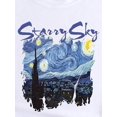 thumbnail image 4 of Vibrant Art Landscape Oil Painting Graphic Short Sleeves Tee - Round Neck, Breathable, Moisture-Wicking, Quick-Drying, Casual Workout Top for Women - Activewear, Sports, Fitness, and Everyday Wear, 4 of 7
