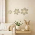 thumbnail image 2 of Wooden Daisy Wall Decor, Set of 3 Bohemian Floral Hanging Wall Art, Distressed Vine Pattern Design, 3 Different Sizes Perfect for Living Room, Bedroom, and Office, 2 of 5