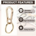 thumbnail image 4 of Uxcell Metal Keychains Keyring Hook Clip Key Rings, Zinc Alloy Key Chain Holder Organizer for Men & Women Home Car Keys Gold, 4 of 7
