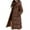 Brown, variant on Wdfiry Long Coat for Women Solid Color Casual Cotton Thick Winter Slim Down Jacket Coat Plus Size Hooded with Pockets Overcoat Clothes