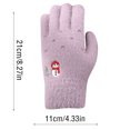 thumbnail image 3 of Odeerbi Christmas Knitted Gloves for Women Winter Warm Mittens Touchscreen 2025 Casual Stretch Thick Imitation Ermine Five-Finger Mittens Pink, 3 of 4