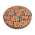 thumbnail image 2 of Bar Stool Covers Round, Autumn Pumpkins Gingham Bar Stool Cushion Covers Seat Cushion with Elastic Bands, Chairs Covers for Kitchen Dining Room 12-14 Inch, 2 of 7