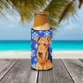 thumbnail image 3 of Carolines Treasures LH9291MUK Airedale Winter Snowflakes Holiday Ultra Hugger for slim cans Slim Can multicolor, 3 of 6