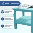 thumbnail image 5 of Krikacy Adirondack End Table Set of 2, Double-Tiered HIPS All-Weather End Table for Porch Deck,Teal, 5 of 7