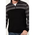 thumbnail image 3 of Rank 45 Men's 45&Reg; Grove Striped Print 1/4 Zip Pullover Black Medium  US, 3 of 4