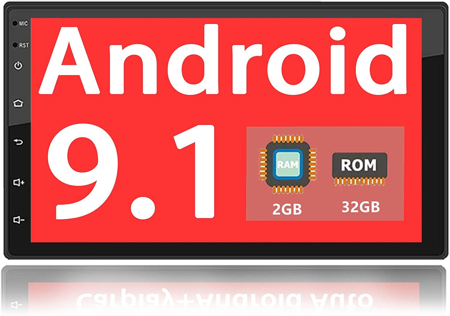 10.1" 2 DIN Android 9.1 Autoradio GPS Navigation Bluetooth WiFi 2GB+16GB Kamera 
