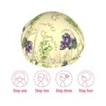 thumbnail image 5 of KLL Green And Purple Grapes Pattern Shower Cap & Bath Cap for Women,Reversible Oversized Waterproof Shower Caps for all Hair Lengths,Elastic Reusable Bathing Hair Cap, 5 of 6