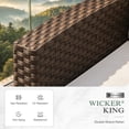 thumbnail image 4 of Sophia & William 8 Pieces Wicker Patio Furniture Set with 56" Fire Pit Table 9-Seat Outdoor Conversation Set , Beige, 4 of 11