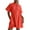 Orange, variant on hotojiny Dresses for Women Summer Lightweight Zip up Collared Workout Tunic Mini Dress Solid Flowy A-Line T Shirt Dresses