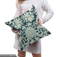 thumbnail image 4 of Ambesonne Vintage Fabric by the Yard Upholstery, Victorian Leaf Pattern, 10 Yards, Sage Green Dark Blue, 4 of 4
