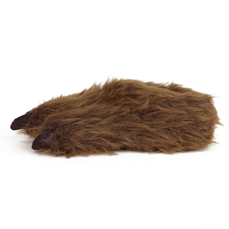 Vandre årsag Forretningsmand 15" Furry Grizzly Bear Slippers - Walmart.com
