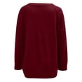 thumbnail image 5 of Women's Crew Neck Sweatshirt Loose Fit Oversized Pullover With Zippered Side Slits Long Sleeved Tops For Fall Fashion, 5 of 5