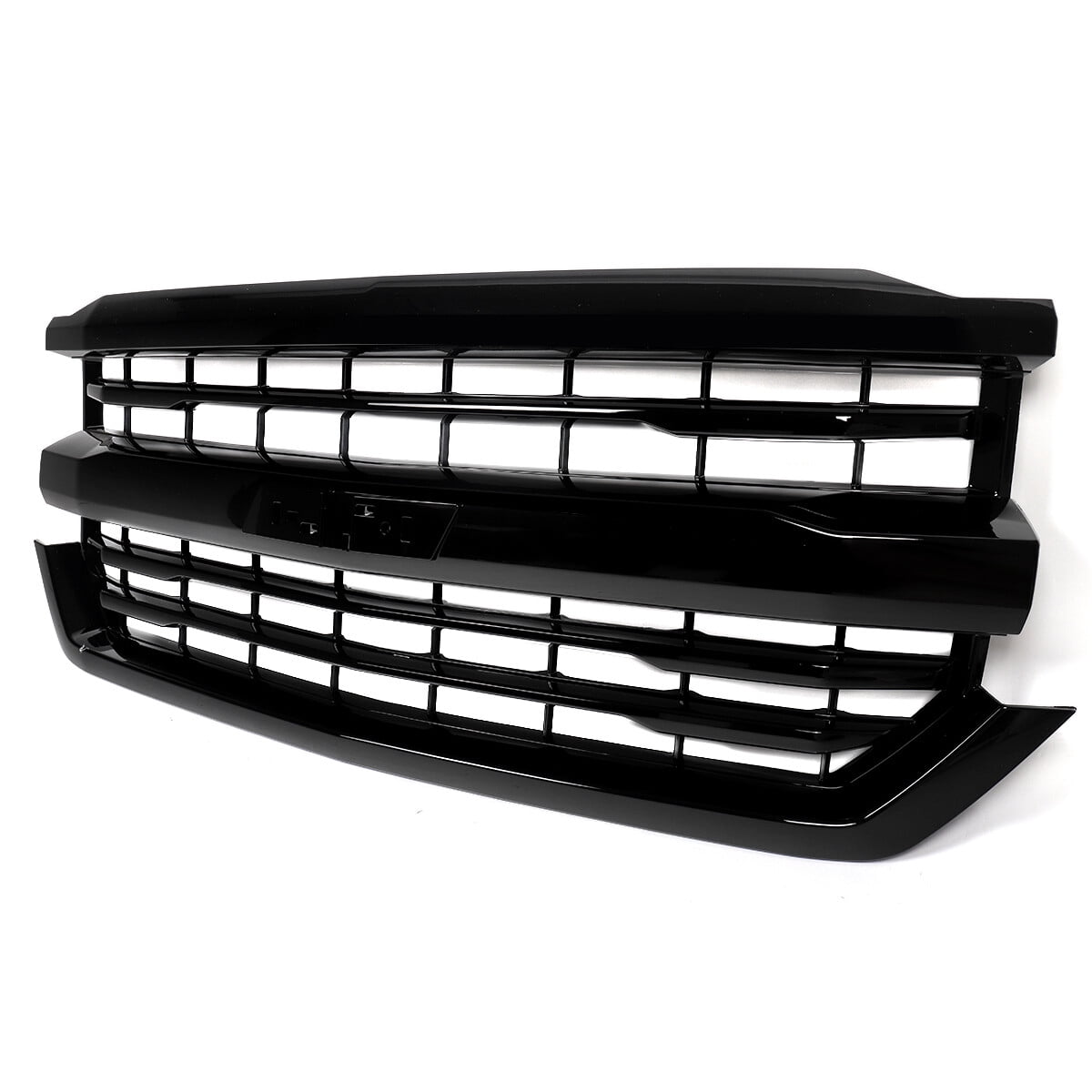 For 2016-2018 Chevrolet Silverado 1500 High Country Style Front Upper Grille Grill Gloss Black