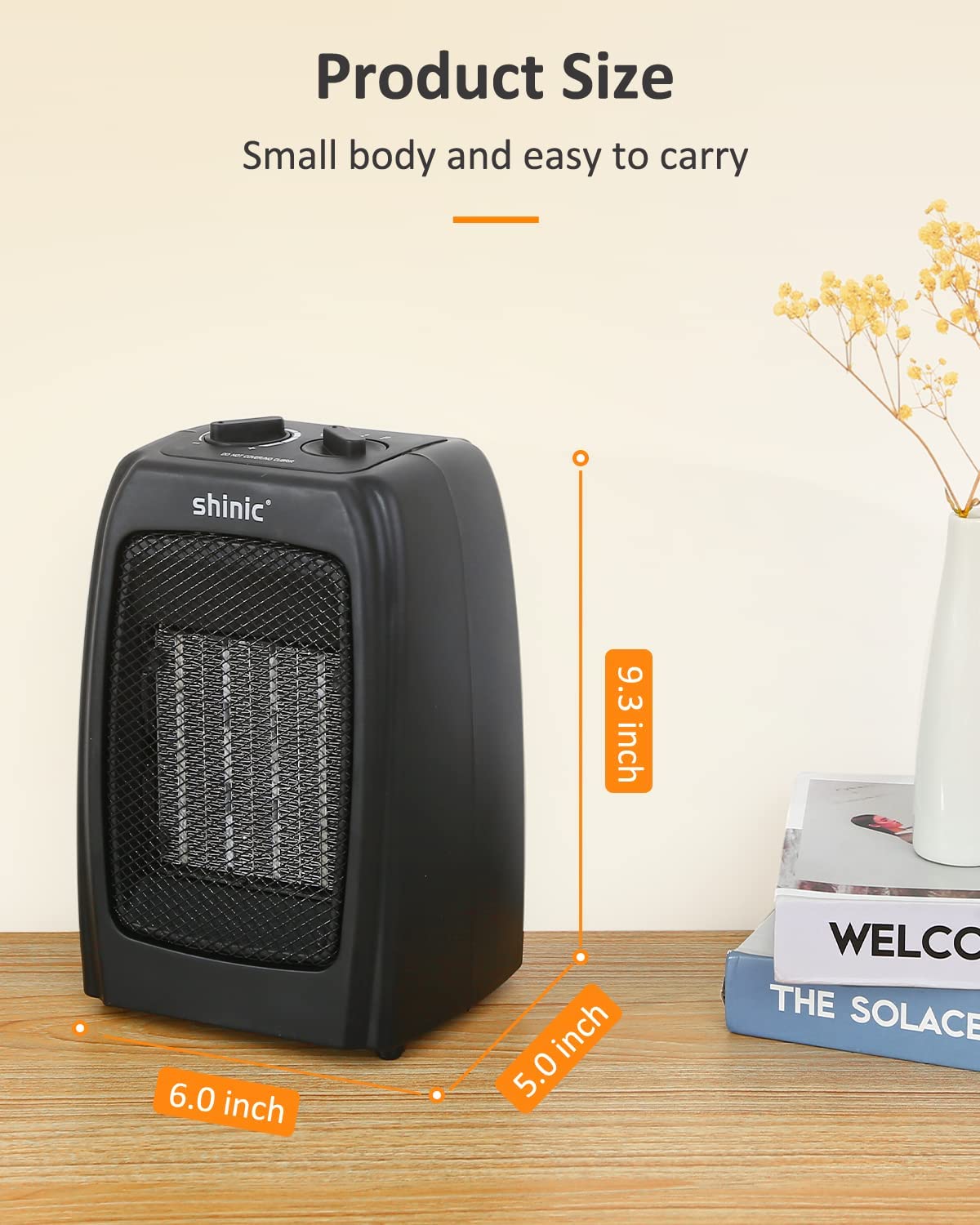Shinic Portable Space Heaters for Indoor Use,1500W Electric Heater for  Bedroom and Office, Ceramic Space Heater with Thermostat, Tip-Over and  Overheat Protection, 1s Fast Heat,1500W/750W/Fan - Walmart.com