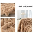 Soft Rabbit Faux Fur Throw Blanket for Couch Bed, Luxury Cozy Fluffy