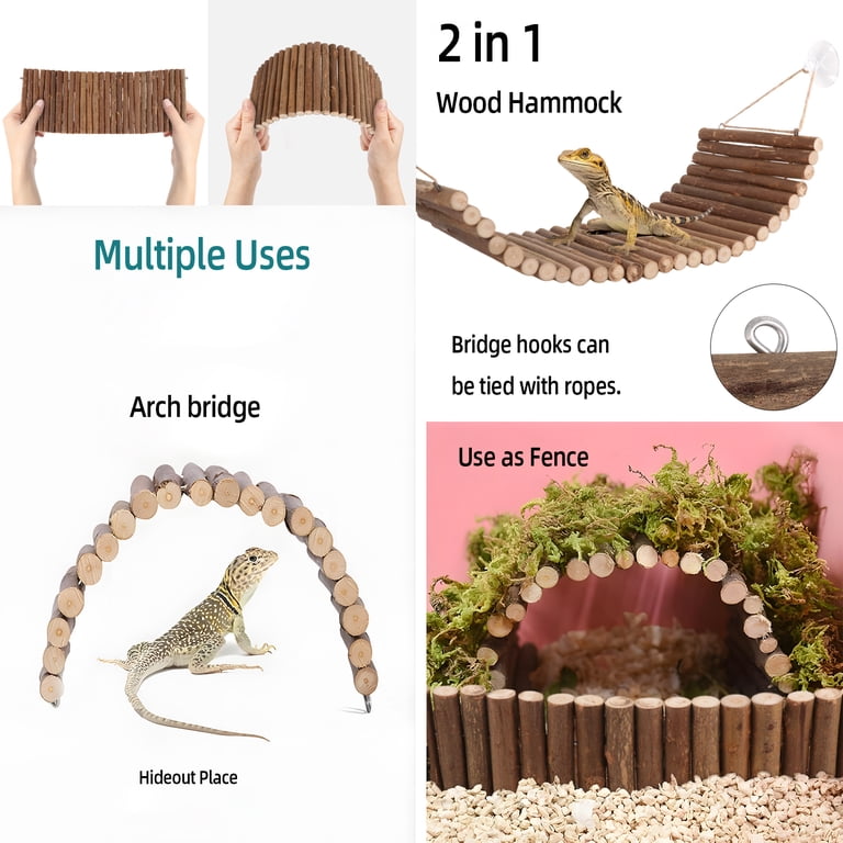 ZALALOVA Bearded Dragon Tank Accessories, Include Reptile Mat