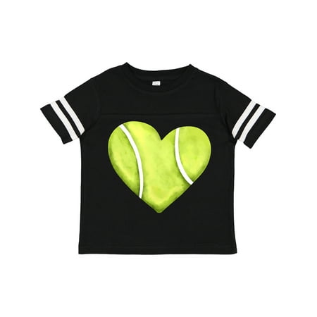 

Inktastic Tennis Ball in Heart Gift Toddler Boy or Toddler Girl T-Shirt