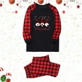 thumbnail image 2 of Odeerbi Christmas Pajamas for Family Holiday Plaid Long Sleeve Family Christmas Pajamas Matching Sets Dad Casual Plaid Print Tops Pants Set Two-Piece Sleepwear Xmas PJs Set Black, 2 of 6