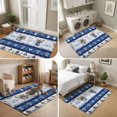 thumbnail image 5 of Area Rugs 4'x6'. Blue Farmhouse Carpet Runner Indoor Outdoor Rugs Home Decor Aesthetic, Country Farm Cabin Sunflower Botanical Non Slip Mats Washable Accent Rug for Living Room Bedroom, 5 of 8