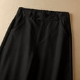 thumbnail image 4 of Babysbule Womens Elasticity Pants Women's Fashion Casual Solid Color Split Mid Waist Loose No Belt Wide Leg Long Pants, 4 of 7