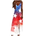 thumbnail image 2 of Vetsdori Summer Maxi Dress for Women's Fourth of July Red White and Blue Slip Dress Tank American Flag,Ankle Length Patriotic Outfits Womens Dress V-Neck, 2 of 8
