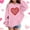 Pink, variant on Girls Hoodie Red Kids Valentine's Day Sweatshirt with Heart Valentine Gift Cute Girls Holiday Hoodie,Size 3-4 T