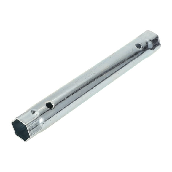 Unique Bargains 1 Pcs Llave de socket de bujía duradera, removedor de socket, 250x33mm, tono plateado, acero de alto carbono, hexagonal 24mm, 27mm para automóvil, motocicleta, cortacésped