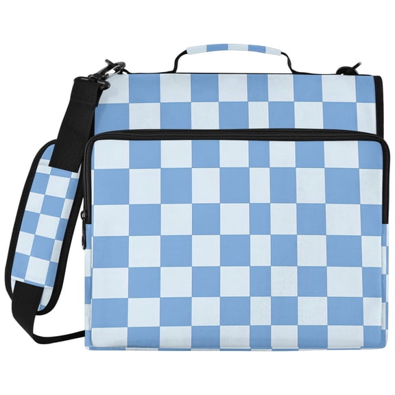 ALAZA Zipper Binder Checkered Grid-t7 Pattern 2 inch 3 Ring 500 Sheet Capacity Trapper Keeper File Folder Organizer Bag