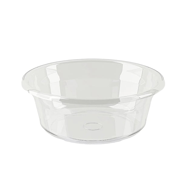 White Thickened Transparent Plastic Wash Basin With Hanging Hole For Household Dormitory Bathroom Kitchen 9.4 Inch