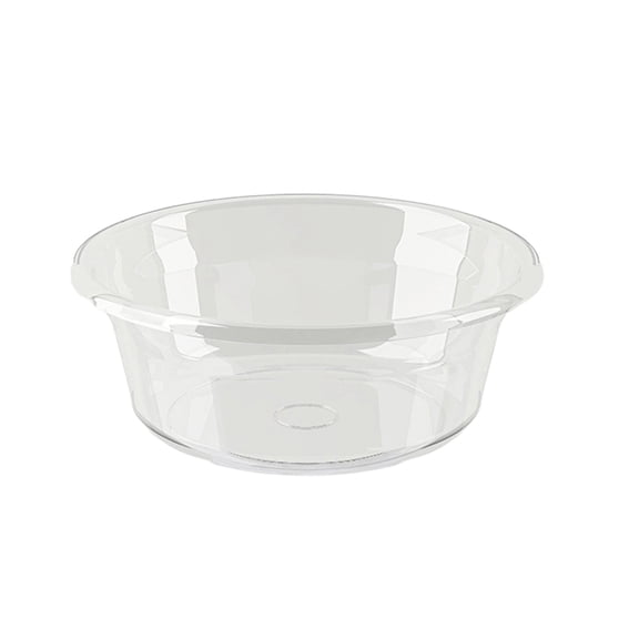 Lksixu Plastic Wash Basin, 9.5" Diameter Transparent Washing Bowl, Large Capacity Stackable Camping Dishpan, Footbath Bucket Portable Vegetable Fruit Dish Tub for Bathroom Kitchen Laundry Dormitory