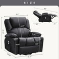 thumbnail image 3 of JONPONY Power Lift Recliner Chair Recliners for Elderly with Heat and Massage Recliner Chair for Living Room with Infinite Position and Side Pocket,USB Charge Port,Black, 3 of 13