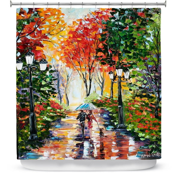 Shower Curtains 70" x 73" from DiaNoche Designs by Karen Tarlton - Walking the Dog