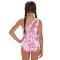 thumbnail image 2 of Tutolipy Bow Hearts Pattern Girls One Piece Swimsuit, Quick Dry Mesh Cover Up Girls' One Piece Swimsuit with Cover Up for Beach 11-12 Years Old, 2 of 10