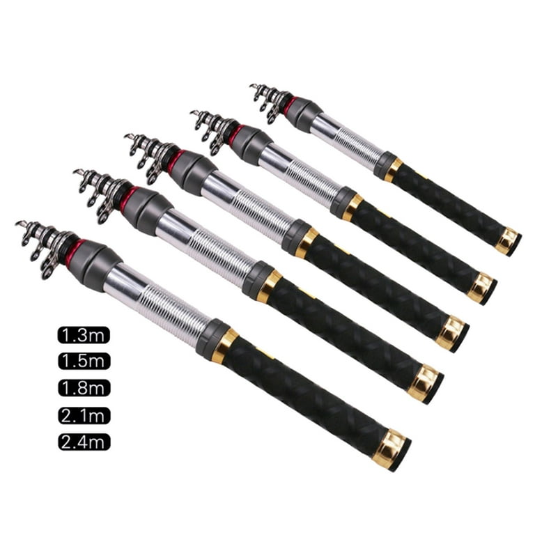 Carbon Fiber Telescopic Fishing Rod Only No Reel, Ultralight Portable  Fishing Pole, Comfortable Travel Fishing Rod for Freshwater and Saltwater -  2.4m 