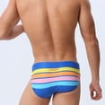 thumbnail image 3 of FcBaudy Men's Low Waist Solid Color High Vent Swimming Trunks Underpants Men Pants, 3 of 9