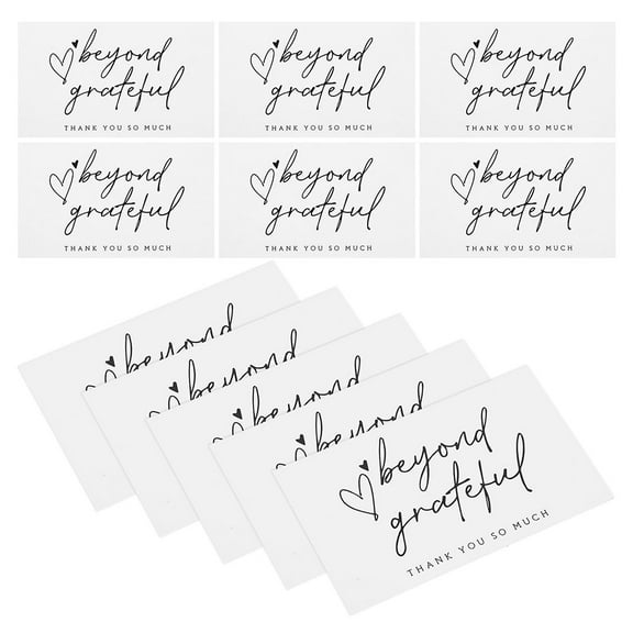 unbranded 200Pcs Appreciation Anniversary Thank You Cards White Paper For Weddings