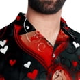 thumbnail image 5 of Valentine's Day Love Men's Short Sleeve Poplin Shirt, Casual Button Down Shirts, Printed Summer Beach Shirt, Unisex Casual Button Down Top, 5 of 6