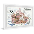thumbnail image 2 of Marmont Hill Pink Canadian Map Framed Wall Art, 2 of 6
