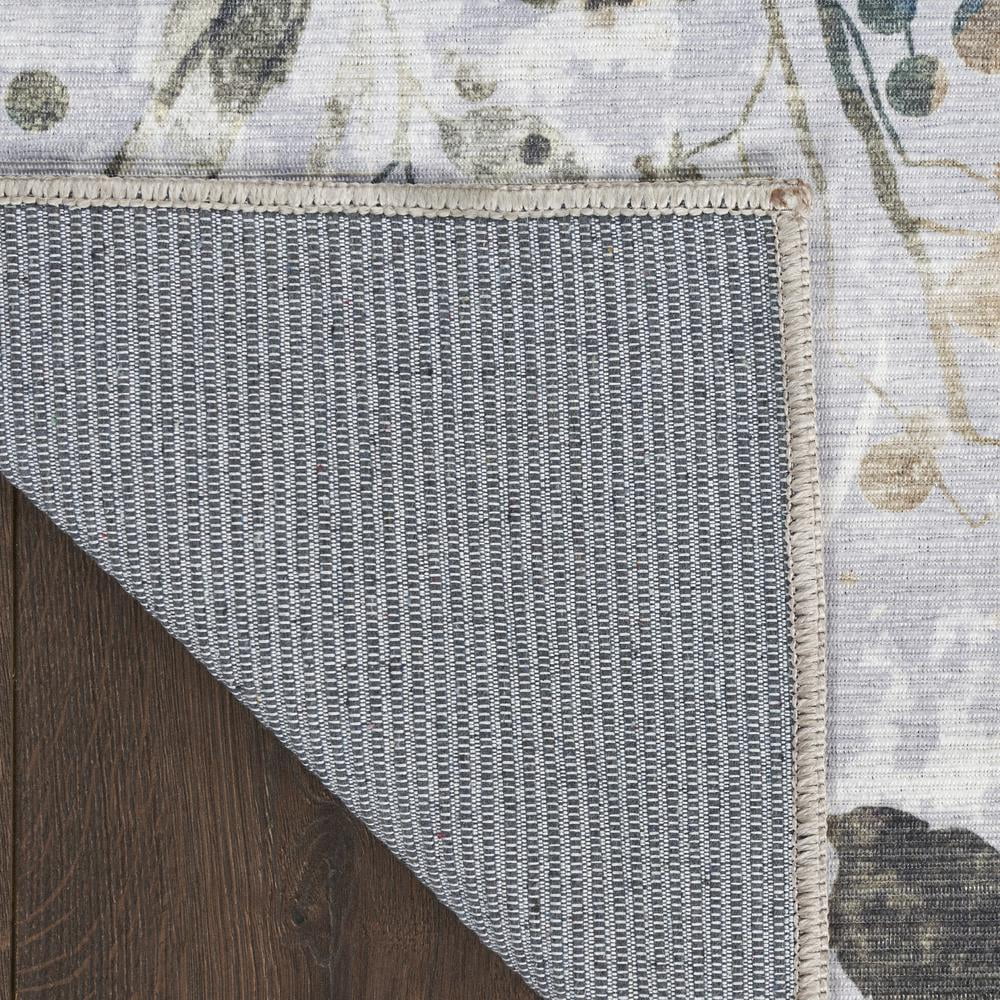 Nourison Nourison Washables Floral Grey Multicolor 5'2" x 7' Area Rug (5x7)