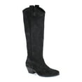 thumbnail image 2 of Diba True Women's Ame Thyst Suede Western Tall Slouch Boot (Black, 9.5), 2 of 5