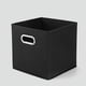 thumbnail image 1 of Cubos de almacenamiento de tela plegables Basics (paquete de 1) con ojales ovalados, color negro, 1 of 4