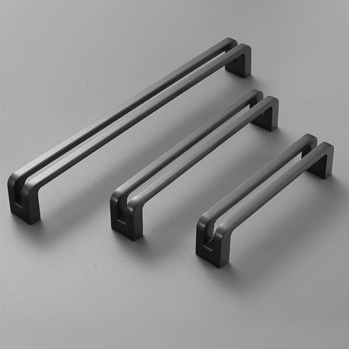 HDJNal Stainless Steel Pearl Grey Cabinet Pulls Cabinet Hardware Kitchen Handles for Cabinets Cupboard Handles Drawer Pulls ,Double-bar Design,Hole distance:96mm